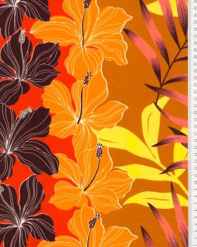 Polynesian fabric MANAVA Orange - Tissushop